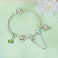 Pendentif papillon vert en argent sterling 925, breloques abeille et marguerite, compatibles avec bracelet original, collier DIY, bijoux en argent, cadeau