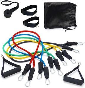 Ensemble d'accessoires de sport et de fitness 11 pièces, bandes de résistance en latex, sac de transport, musculation, entraînement de force - Product Image 2