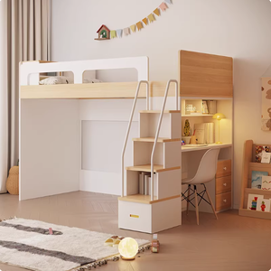 <span class=keywords><strong>Lit</strong></span> <span class=keywords><strong>cabane</strong></span> en bois pour chambre d'enfant <span class=keywords><strong>avec</strong></span> <span class=keywords><strong>bureau</strong></span>, fabriqué en Chine pour les enfants - Product Image 4