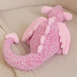 Peluche Drago Personalizzato con Imbottitura in Cotone PP, Stampa Leopardata Rosa, Bambola Comfort, Draghi delle Nevi - Product Image 6