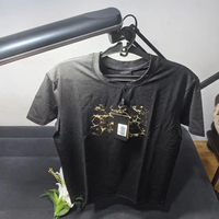 Camiseta de Marca al por Mayor 2026, Camiseta de Hombre con Pedrería, Camiseta de Algodón Bordada Personalizada, de Alta Calidad, Resistente al Agua