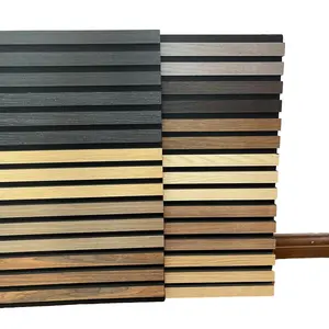 Kleine Größe 60 × 60 cm verschiedene Farben Holzlatten-Akustische Platte