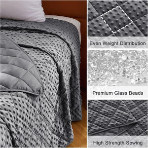 Couverture lestée pour adultes 20lbs 48" X72" É<span class=keywords><strong>t</strong></span>é Écologique Polyester Portable Lourde Douce Épaisse Grande Couverture Couette - Product Image 2