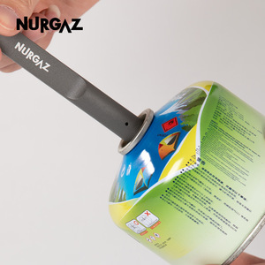 เครื่องมือเจาะกระป๋องแก๊สนูร์กาซ อลูมิเนียมอัลลอยด์ สีเทา พกพาสะดวก เครื่องมืออเนกประสงค์สำหรับที่เปิดกระป๋อง - Product Image 2