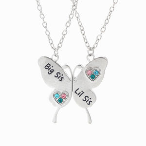 Collier pendentif en alliage de zircon en forme de cœur chrétien « <span class=keywords><strong>Meilleurs</strong></span> <span class=keywords><strong>amis</strong></span> <span class=keywords><strong>pour</strong></span> toujours », design mignon <span class=keywords><strong>pour</strong></span> <span class=keywords><strong>les</strong></span> occasions d'anniversaire - Product Image 5