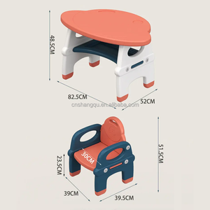 Mesa sensorial de actividades de plástico VSUCH para niños, juego largo para niños, juego de agua y arena, mesa y sillas para colorear para comer - Product Image 5