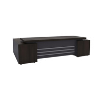 Bureau de direction moderne en forme de L avec tiroirs et rangements, mobilier commercial