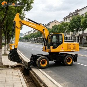Mini excavadora de ruedas a precio de fábrica, excavadora agrícola de pequeña tonelaje, excavadora pequeña Kubota, excavadora de ruedas multiusos. - Product Image 1