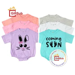 Wholesale Oversized Baby Boy Girl Bubble Romper Polyester Blank Infant Clothes Baby Bodysuit Sublimation Bubble Rompers