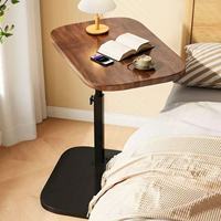 Table d'appoint contemporaine réglable en hauteur, table de chevet mobile, bureau simple pour ordinateur portable, petite table à thé en bois pour salon