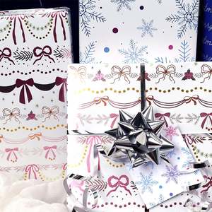 New Christmas Gift <b>Wrapping</b> <b>Paper</b> Disposable Coated Silicone Virgin <b>Roll</b> 43x300cm - Product Image 6