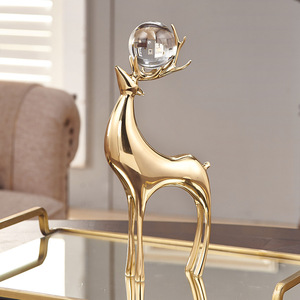Cerfs en laiton massif 10 pièces, haute qualité, décorations de haute qualité pour meuble <span class=keywords><strong>TV</strong></span> et armoire à vin, salon, maison - Product Image 3