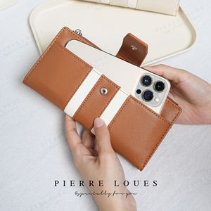 Pierre Loues Women's <b>Long</b> <b>Wallet</b> Color Block Buckle Multiple Card Slots Large Capacity Minimalist Style Everyday Use - Product Image 3