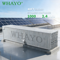 Conteneur de stockage d'énergie extérieur Whayo Utility Scale BESS 1MWh 2MWh 5MWh, système de batterie