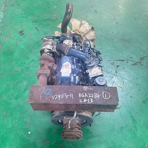 Ensemble moteur diesel Kubota V2403 d'occasion, 4 cylindres, turbocompressé, pour remplacement et réparation - Product Image 4