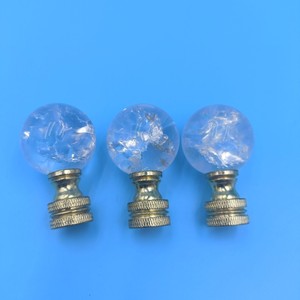 Transparent Glass Knob <b>Lamp</b> <b>Base</b> Gold Finish Decorative Ornaments For <b>Table</b> Floor <b>Lamps</b> - Product Image 2