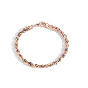 Ingrosso gioiello impermeabile Non appannato 2mm-6mm in <span class=keywords><strong>acciaio</strong></span> inox PVD oro Pltead Hip Hop torsione corda braccialetto a catena per gli uomini delle donne - Product Image 4