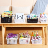 Panier de rangement rectangulaire en plastique creux, moderne et simple, grande taille, pour jouets d'enfants, rangement de cuisine, vente en gros Guangdong