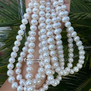 H. Wen Groothandel Hoge Kwaliteit 1a-6a Ronde Kralen 2-12Mm Natuurlijke Zoetwater Parel Poeder Paars - Product Image 2