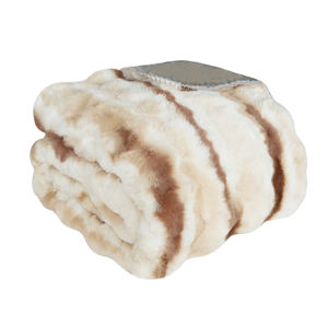 Escritório de Design Personalizado Multi-Uso Lance Grosso Coelho Faux Fur Flanela Dupla face Reversível Sólido Dobrado De Malha Cobertores De Inverno - Product Image 2