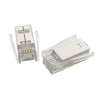 Connecteur RJ9 RJ10 4P4C pour câble de connexion d'équipement médical et aéronautique spécial, avec double shrapnel latéral