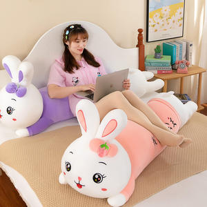 かわいい長いうさぎのぬいぐるみ枕、寝室の装飾や睡眠の仲間として使える柔らかいぬいぐるみ人形 - Product Image 5