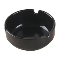 Mini Cenicero portátil de plástico de melamina, redondo, irrompible, negro, para bar y restaurante, barato, RTS, 7,7x7,7x3,3 cm, venta al por mayor