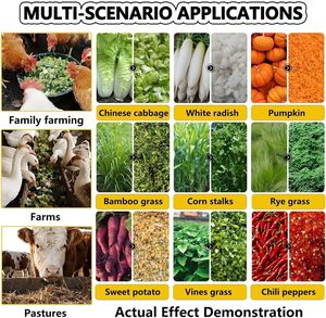 Hachoir Électrique Commercial pour Légumes, Broyeur et Coupe-légumes pour Aliments du Bétail et de la Volaille, Déchiqueteur pour la Transformation des Aliments de Volaille - Product Image 6