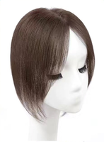 Base en soie tissée à la main pour femmes postiche en forme de U véritable topper de cheveux avec style naturel dentelle transparente style perruque attachée à la main
