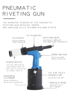 Pistola Remachadora Manual de Alta Resistencia RL-4000HV 4.8/6.4mm con Autoaspiración y Ahorro de Energía, en Oferta - Product Image 5