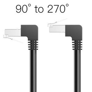 สายอีเธอร์เน็ต Black CAT 5E CAT 6 แบบตัวผู้ต่อตัวผู้ พร้อมหัวต่อ RJ45 แบบมุม 90 <span class=keywords><strong>องศา</strong></span> ขวา ซ้าย บน ล่าง - Product Image 6