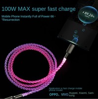Câble de données magnétique RGB en alliage d'aluminium 8 broches, avec éclairage LED à dégradé respirant, charge ultra-rapide pour Micro Type-C