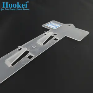 Tùy chỉnh giá thấp nhựa PP clipstrip rõ ràng trong suốt nhựa treo Snack hiển thị Clip Strips với Hooks