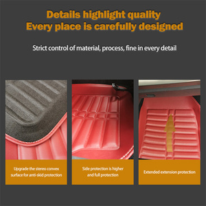 การออกแบบล่าสุดการคุ้มครองสิ่งแวดล้อมที่กําหนดเองกันน้ําทนทานหนังกันลื่นพรมปูพื้นรถยนต์สําหรับ BYD Auto Foot <span class=keywords><strong>Pad</strong></span> - Product Image 5