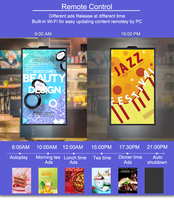 Écran publicitaire commercial suspendu, affichage numérique pour vitrine, signalétique intérieure, écran LCD 55 pouces, kiosque CE SDK, écran tactile, magasin de détail