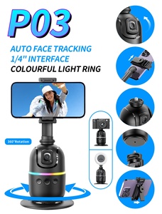 Nouvelle caméra d'action stabilisée <span class=keywords><strong>pour</strong></span> <span class=keywords><strong>téléphone</strong></span> <span class=keywords><strong>portable</strong></span> avec reconnaissance faciale intelligente IA 360° P01 TikTok Live Streaming Selfie Tool Anti-Shake - Product Image 6