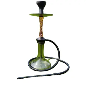 YJ الأعلى مبيعًا رأس مزدوج النرجيلة دخان المياه العربية الشيشة زجاجة دخان المياه مصنع بالجملة