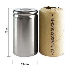 Jintion <span class=keywords><strong>NiCd</strong></span> SC 2200mAh แบตเตอรี่นิกเกิลแคดเมียม1.2V สำหรับ10C เครื่องมือไฟฟ้า - Product Image 2