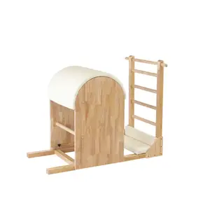 High-Quality Yoga Equipment Pilates Oak Ladder Barrel Custom Curved Pilates Equipment Multifunctional Balance Ladder Barrel