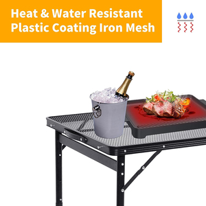 Có Thể Điều Chỉnh Ngoài Trời BBQ Dã Ngoại Xách Tay Đứng Lưới 3 Chiều Cao Nướng Bảng Có Thể Gập Lại Gấp Bảng Cắm Trại Bảng - Product Image 3