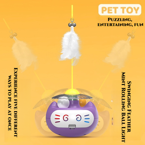 Juguete Moderno de Plástico <span class=keywords><strong>con</strong></span> Diseño de Gato de Dibujos Animados, Resistente a Mordidas, Ecológico y Automático para <span class=keywords><strong>Gatitos</strong></span> y Cachorros - Product Image 5