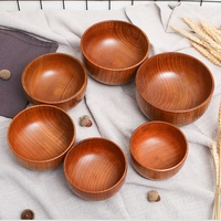Bol en bois écologique, ensemble de bols de cuisine à faire soi-même, accessoires en bois, bols à service rustiques
