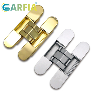 Bisagra de Puerta Oculta Invisible de Aleación de Zinc de Alta Resistencia con Giro de 180 Grados y Ajuste de 3 Vías para Cocina, Dormitorio y Sala de Estar - Product Image 1