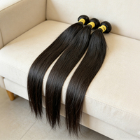 Extensions de cheveux humains vietnamiens 100% vierges Remy, lisses, de 10 à 40 pouces, tissage double trame à la machine, toutes couleurs, durables et minimales en déchets