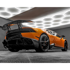 สำหรับ Huracan LP610 & LP580สไตล์ MSY คาร์บอนไฟเบอร์แห้งปีกหลังสปอยเลอร์พร้อมฝาฐานดาดฟ้าเดี่ยว2014-2019 - Product Image 3