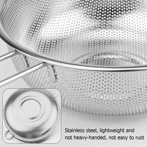 Passoire de cuisine en acier inoxydable à mailles fines avec long manche pour fruits et légumes, disponible en 2 tailles - Product Image 3