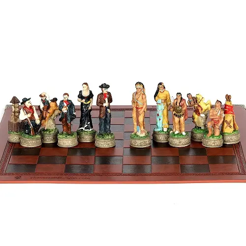 Indiano tema resina pezzi degli scacchi