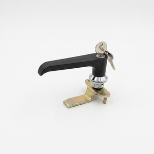 Serrure à poignée en L à 3 points avec clés, système de verrouillage sécurisé pour armoires électriques, panneaux de commande, boîtiers industriels - Product Image 1