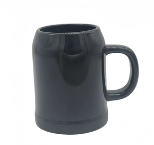 Mug à bière en céramique noire personnalisé avec logo, mug uni vierge pour cadeaux promotionnels et publicité - Product Image 2