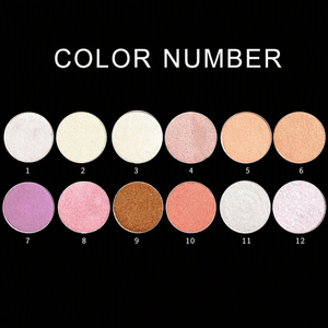 <span class=keywords><strong>Palette</strong></span> de surligneur individuelle vegan à effet scintillant, étui noir avec logo personnalisé, maquillage polarisé waterproof - Product Image 4